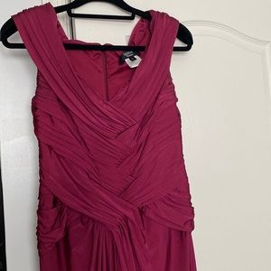 Burgundy colored stunning long formal dress.
